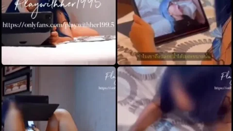 XXX คลิปหลุดไทย Playwithher1995 น้องยูมิแฟนสาวดูคลิปเย็ดกัน